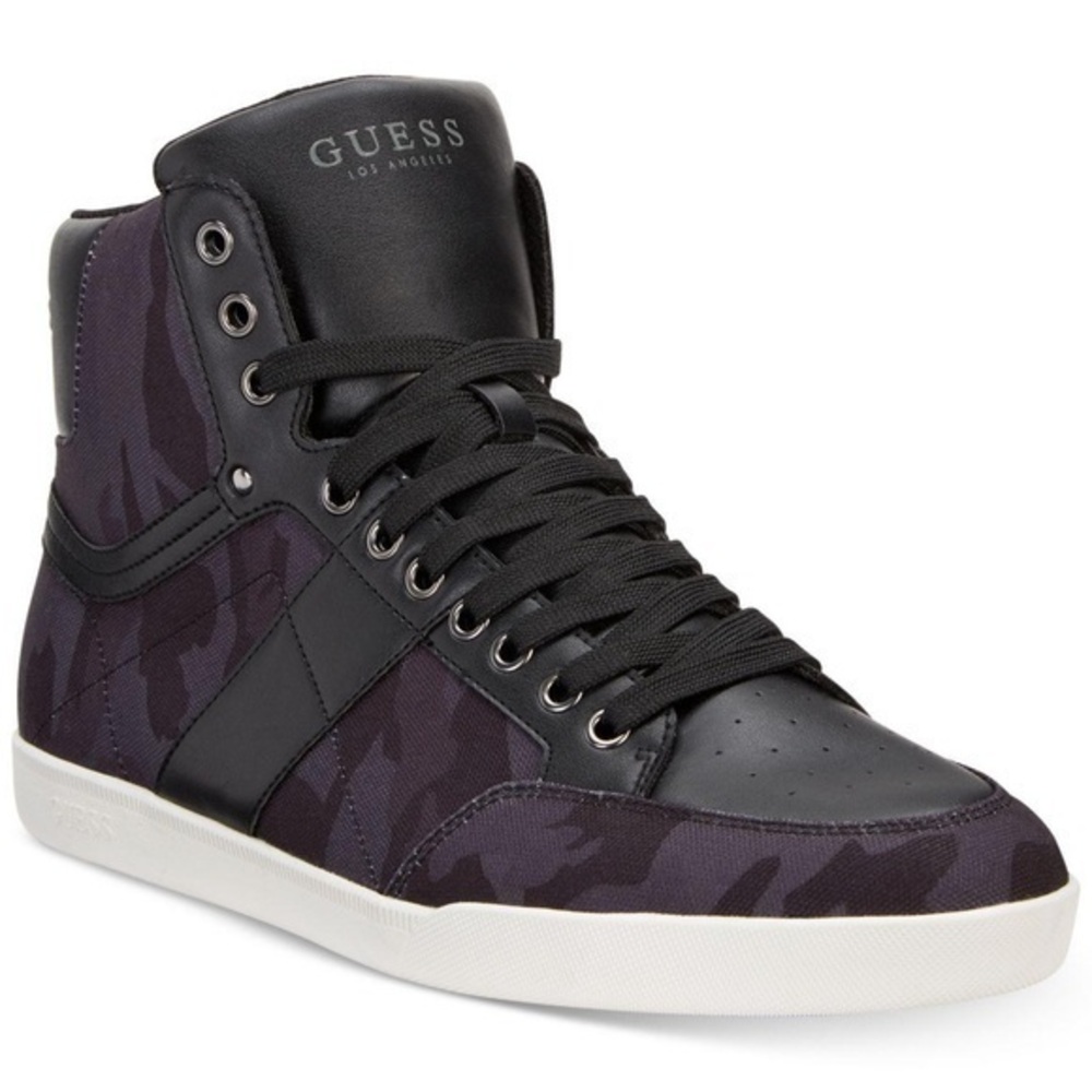 NIB Guess Black Camouflage Fomo Sneakers